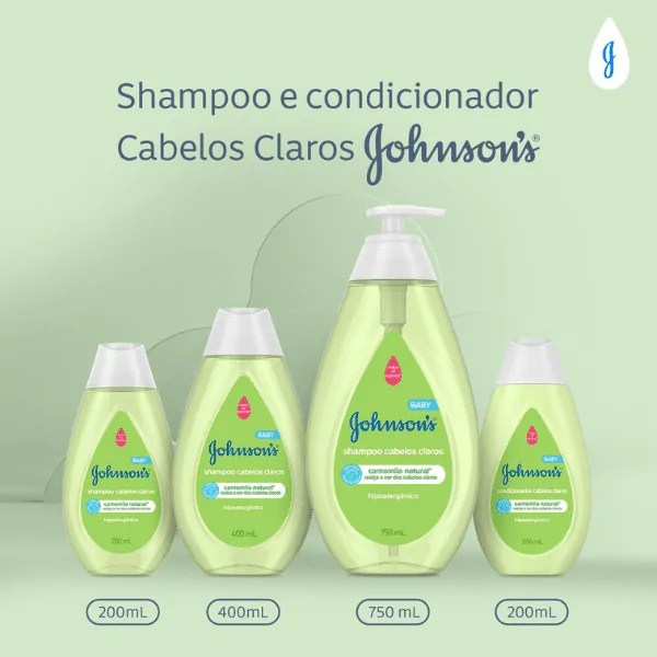 Shampoo Infantil Johnson's Baby Cabelos Claros - 400ml - Imagem 3