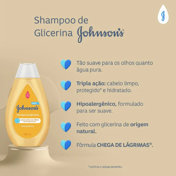 Shampoo Infantil Johnson's Baby Regular - 400ml - Imagem 4
