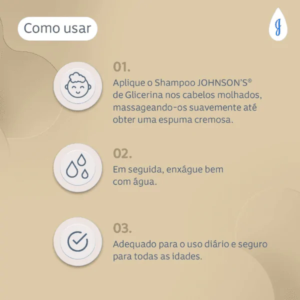 Shampoo Infantil Johnson's Baby Regular - 400ml - Imagem 3