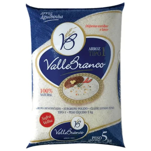 Arroz Branco Tipo 1 Valle Branco - 5Kg