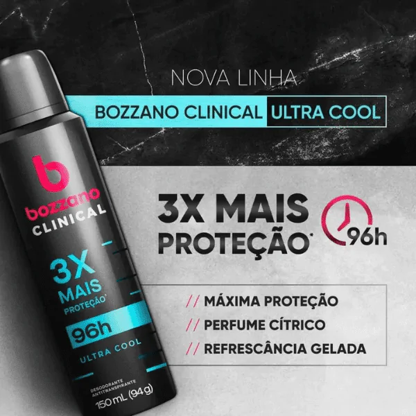 Desodorante Bozzano Clinical 96h Ultra Cool - 150ml - Imagem 2