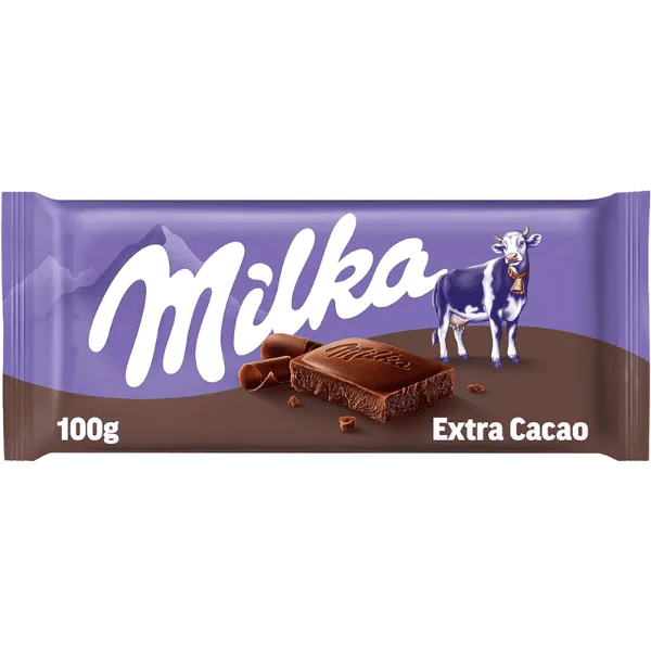 Barra de Chocolate Milka Meio Amargo Extra Cacau - 100gr - Imagem 1