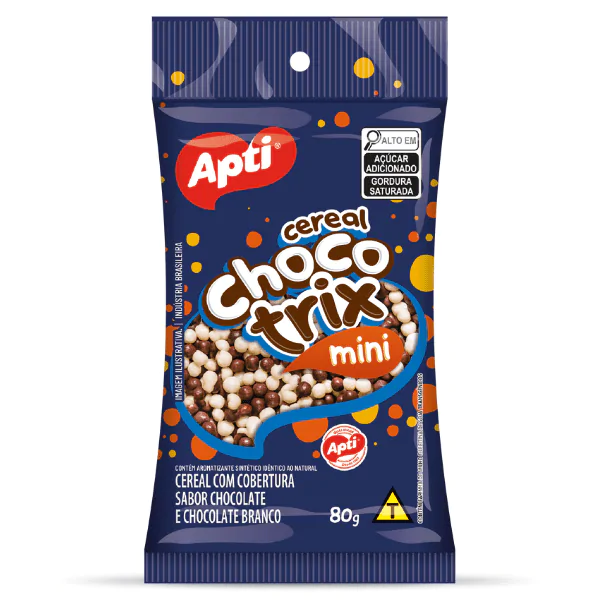 Confeito Cereal Chocotrix Apti Mini - 80gr -1 Confeito Cereal Choco Trix Apti Mini - 80gr - Imagem 1