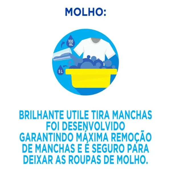 Tira Manchas Brancas/Coloridas Brilhant Refil - 450ml - Imagem 4