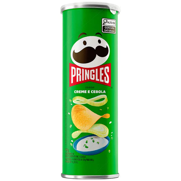 Batata Pringles Sabor Cebola e Salsa - 109gr-1 Batata Pringles Sabor Cebola e Salsa - 109gr - Imagem 1