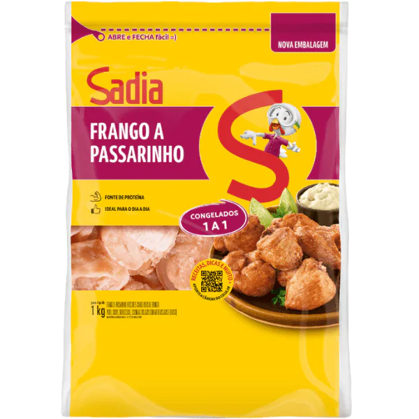Frango a Passarinho 1a1 Sadia - 1Kg-1 Frango a Passarinho 1a1 Sadia - 1Kg - Imagem 1