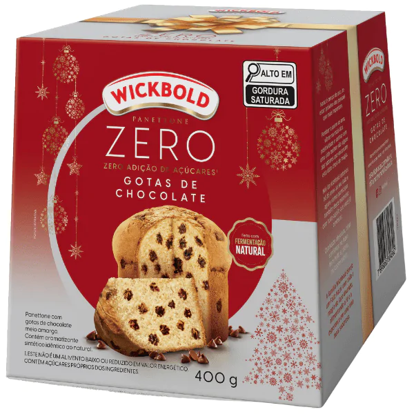 Panettone Zero Wickbold Gotas Chocolate - 400gr - Imagem 1