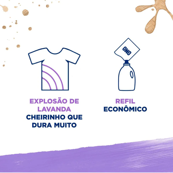 Sabão Líquido Omo Lavanda Refil - 900ml - Imagem 3