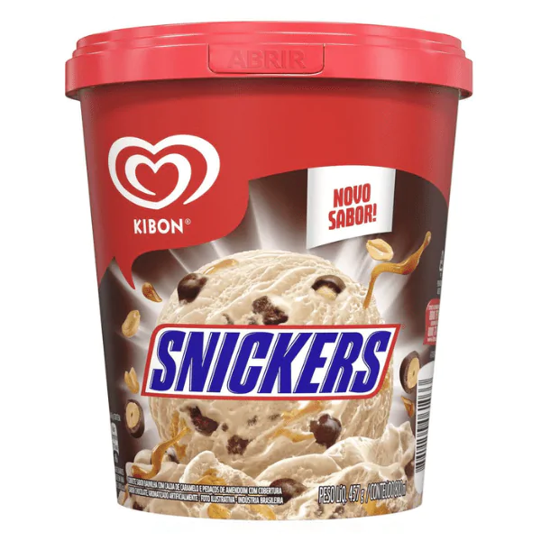 Sorvete Kibon Blast Snickers - 800ml - Imagem 1