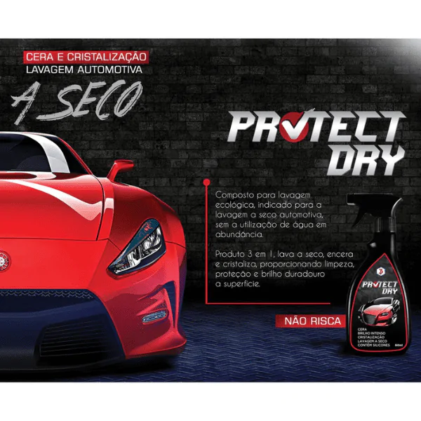 Cera a Seco com Silicone Protect Dry Spray - 500ml - Imagem 4