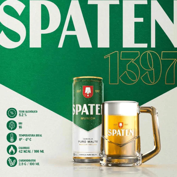 Cerveja Spaten Puro Malte - 350ml - Imagem 3