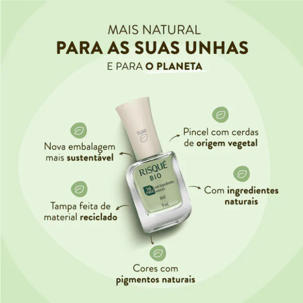 Esmalte Risqué Bio Base Couve Kale - 9ml - Imagem 5