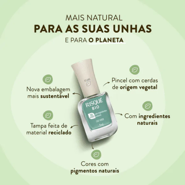Esmalte Risqué Bio Chá Verde - 9ml - Imagem 6