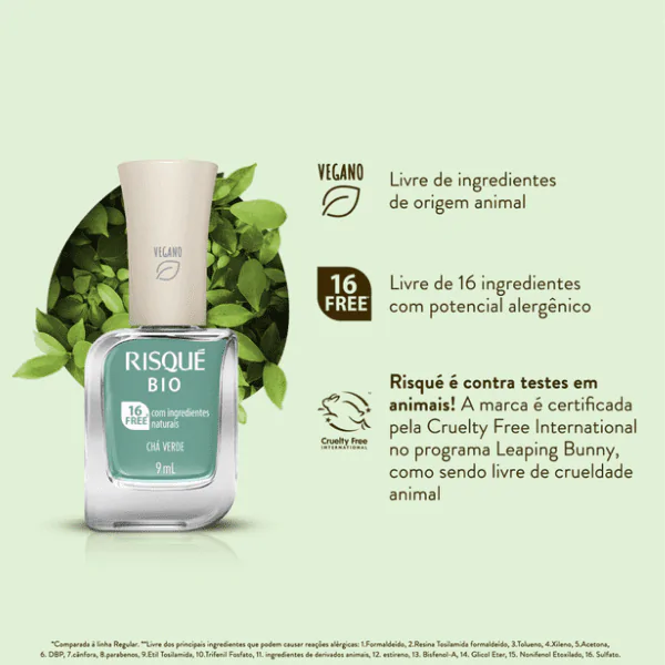 Esmalte Risqué Bio Chá Verde - 9ml - Imagem 7