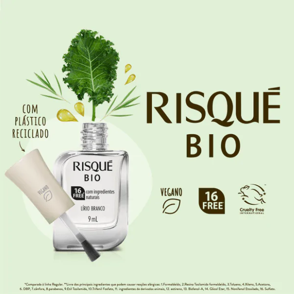 Esmalte Risqué Bio Lírio Branco - 9ml - Imagem 5