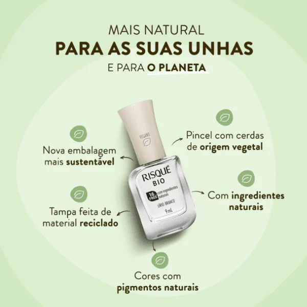 Esmalte Risqué Bio Lírio Branco - 9ml - Imagem 6