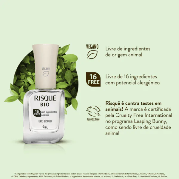 Esmalte Risqué Bio Lírio Branco - 9ml - Imagem 7