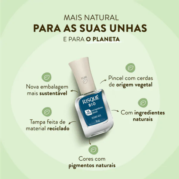 Esmalte Risqué Bio Oceano Azul - 9ml - Imagem 6