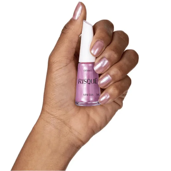 Esmalte Risqué Rosa Cintilante Mini Saia - 8ml - Imagem 8