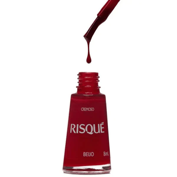 Esmalte Risqué Vermelho Cremoso Beijo - 8ml - Imagem 3