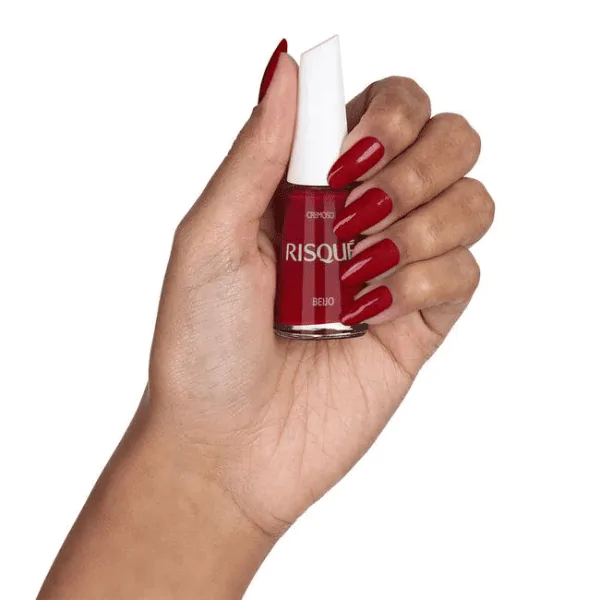 Esmalte Risqué Vermelho Cremoso Beijo - 8ml - Imagem 8