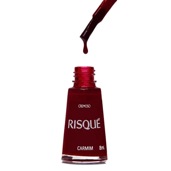 Esmalte Risqué Vermelho Cremoso Carmim - 8ml - Imagem 3