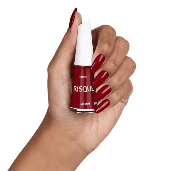 Esmalte Risqué Vermelho Cremoso Carmim - 8ml - Imagem 8