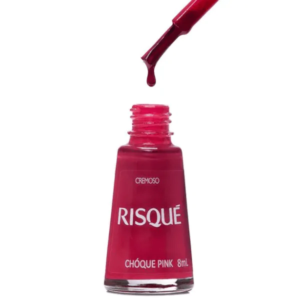 Esmalte Risqué Rosa Cremoso Choque Pink - 8ml - Imagem 3