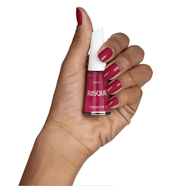 Esmalte Risqué Rosa Cremoso Choque Pink - 8ml - Imagem 8