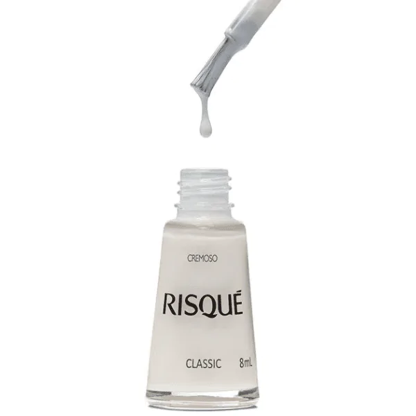 Esmalte Risqué Branco Cremoso Classic - 8ml - Imagem 3