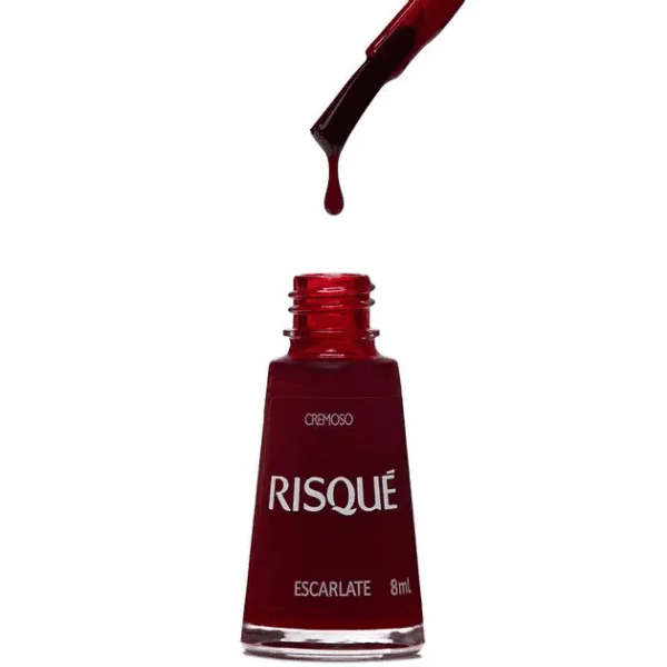 Esmalte Risqué Vermelho Cremoso Escarlate - 8ml - Imagem 3