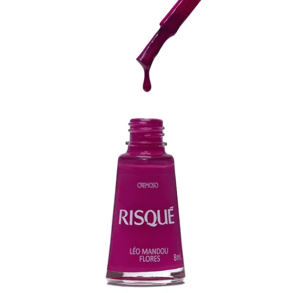 Esmalte Risqué Cremoso Leo Mandou Flores - 8ml - Imagem 3