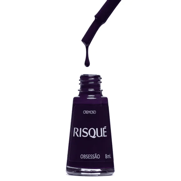 Esmalte Risqué Roxo Cremoso Obsessão - 8ml - Imagem 3