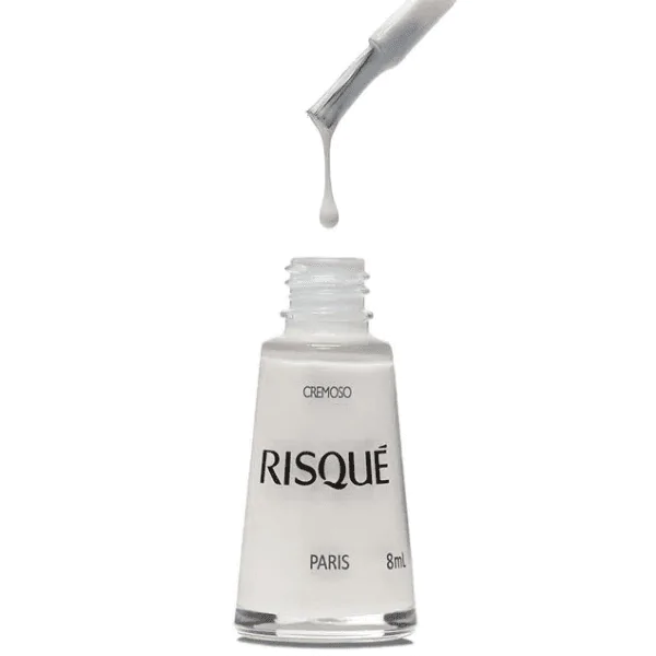 Esmalte Risqué Branco Cremoso Paris - 8ml - Imagem 3