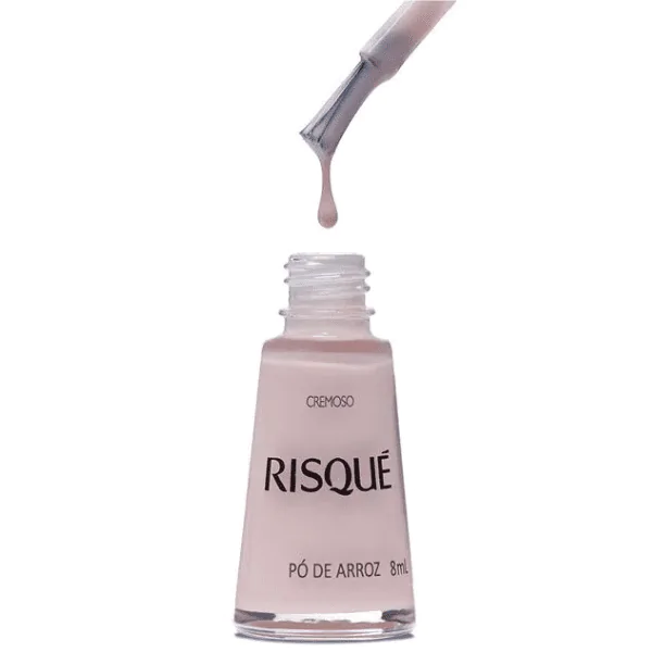 Esmalte Risqué Nude Cremoso Pó de Arroz - 8ml - Imagem 3