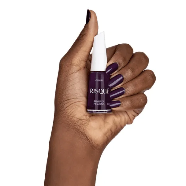 Esmalte Risqué Vinho Cremoso Rainha Pista Toda - 8ml - Imagem 8