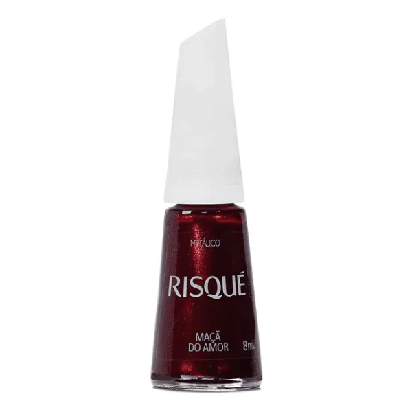 Esmalte Risqué vermelho Metálico Maçã do Amor - 8ml