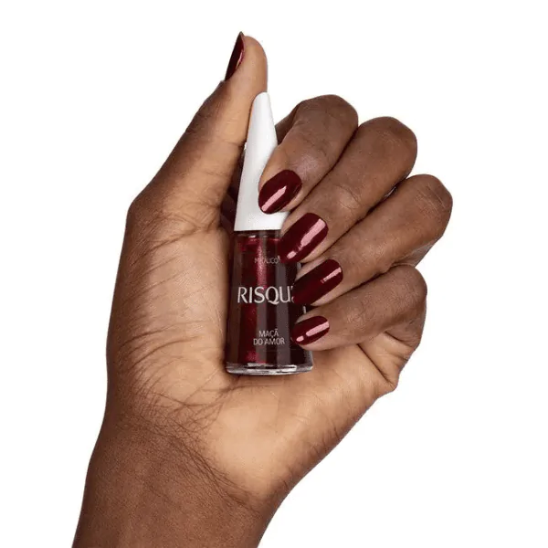 Esmalte Risqué vermelho Metálico Maçã do Amor - 8ml - Imagem 8