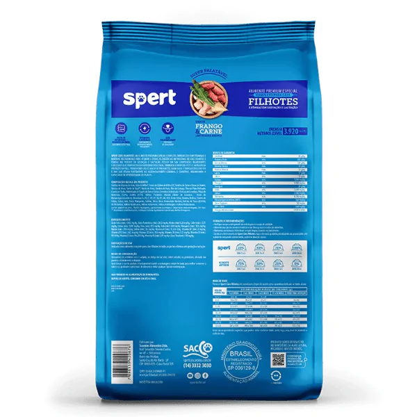 Ração Spert Filhotes Frango/Carne - 10,1Kg - Imagem 2