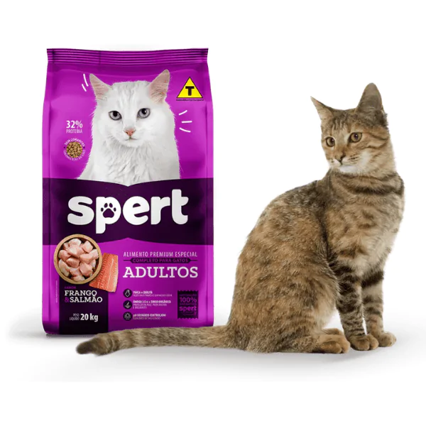 Ração Spert Gatos Adultos/Filhotes Frango/Salmão - 1Kg - Imagem 3