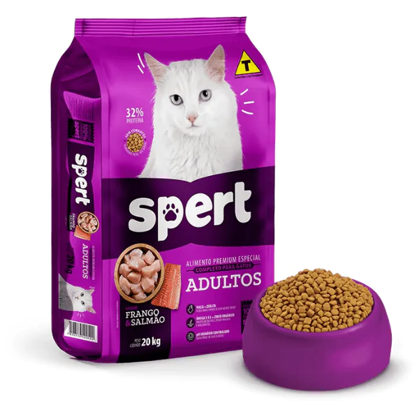 Ração Spert Gatos Adultos/Filhotes Frango/Salmão - 1Kg - Imagem 4