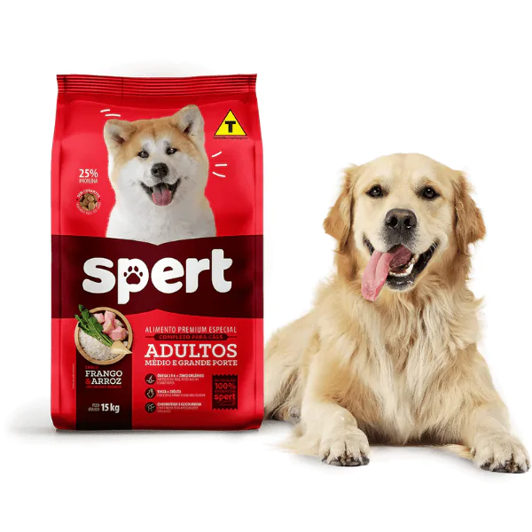 Ração Spert Porte Médio/Grande Frango/Arroz Granel - 500gr - Imagem 3