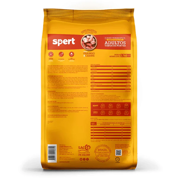 Ração Spert Todo Porte Frango/Carne - 10,1Kg - Imagem 2