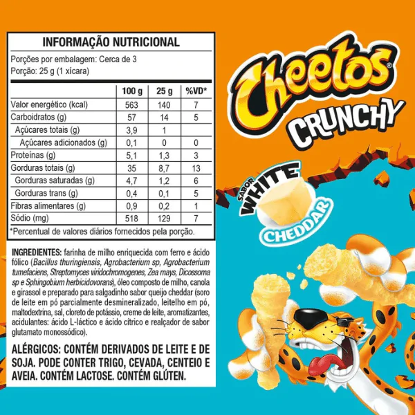 Salgadinho Cheetos Crunchy White Cheddar - 48gr - Imagem 2