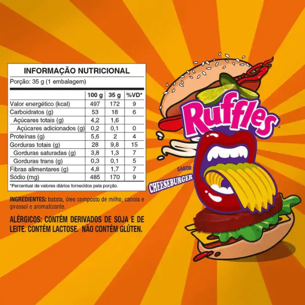 Salgadinho Ruffles Hambúrguer - 35gr - Imagem 2