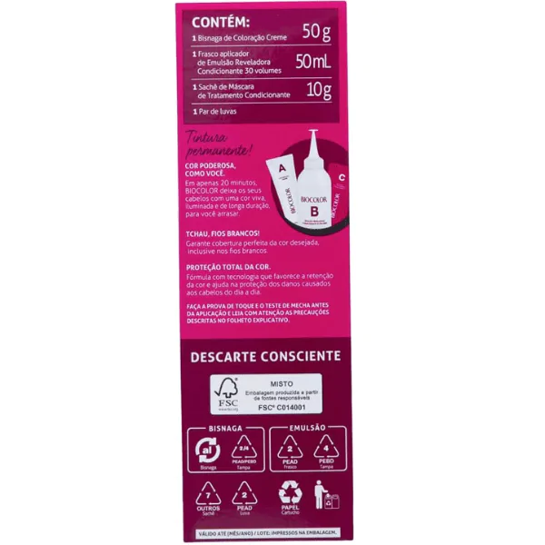 Tinta Cabelo Biocolor Acaju Escuro Poderoso 4.5 - Kit - Imagem 4