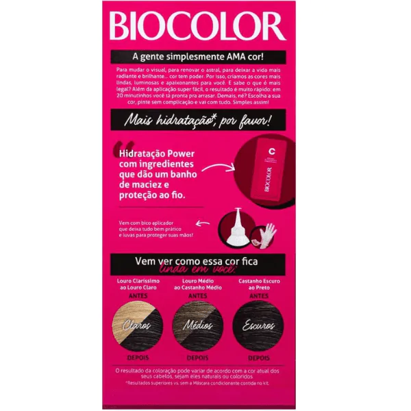 Tinta Cabelo Biocolor Acaju Escuro Poderoso 4.5 - Kit - Imagem 5