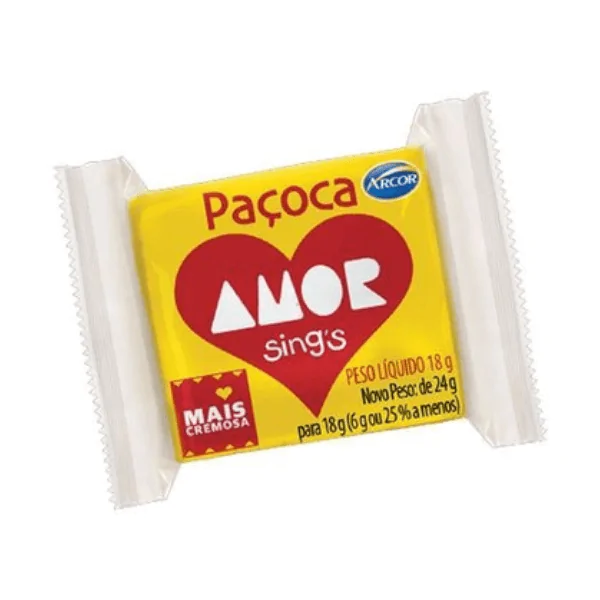 Paçoca Arcor Amor Sing's - 18gr
