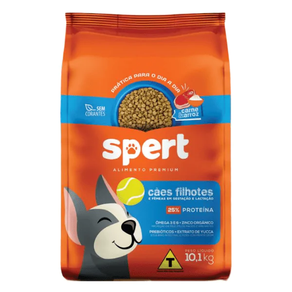 Ração Spert Premium Filhotes Carne/Arroz - 10,1Kg