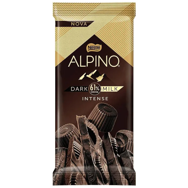 Chocolate Nestlé Alpino Dark 61% - 85gr-1 Barra de Chocolate Nestlé Alpino Dark 61% Intense - 85gr - Imagem 1